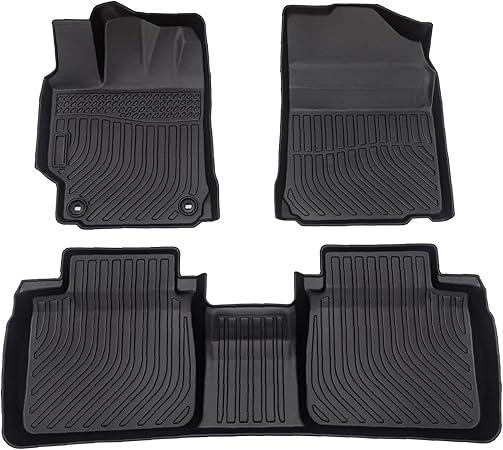 All-Weather TPE Rubber Floor Mats Compatible with  Fit Camry 2015-2017 Toyota Camry, Custom Fit Full Car Carpet Liners Set (Black)
