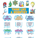 27PCS Think Like a Scientist Bulletin Board Set Science Posters Classroom Decor for Teachers Elementary Science Lab Cutouts for Class School Classroom Bulletin Board Office Party Decoration Supplies
