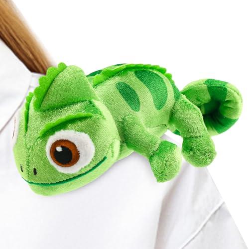 Chameleon Plush Dolls，Girls and Children Chameleon Shoulder Plush，Lizard Cosplay Props Merch Gifts for Women Adults Green