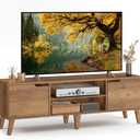 VASAGLE TV Stand for 65-Inch TVs, Entertainment Center with Adjustable Shelf, 58-Inch Long Media Console Table, Transitional Style, for Living Room, Bedroom, Honey Brown ULTV556K01, 15.4 Inches X 58 Inches X 19.7 Inches