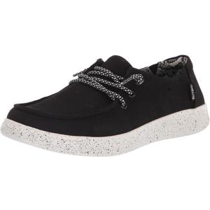 Skechers Women's BOBS Skipper Tide Pool Sneaker (6, Black)