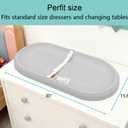 Baby Changing Pad - Lightweight Wipeable Foam Changing Pad, Comfortable and Waterproof, Fits All Changing Table, 30"x 15.6", Gray