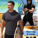 Neer 3 Pack Men's Short Sleeve Workout Hoodies, 3-Color, X-Large
