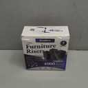 Bed Risers Furniture Risers Heavy-Duty Rectangular Adjustable Block Lift to 3 inches and 4.3 inches Desk, Sofa, Chair Legs, Refrigerator, Washing Machine Support up to 4000 pounds (2 layer(3inches), Square-black-4 Pack)