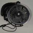 Misting Stroller Fan, 6000mAh Battery Operated Portable Fan with Light & 360 Pivoting, Personal Fans with Flexible Tripod for Baby, Office, Travel,Treadmill,Outdoors (Black)