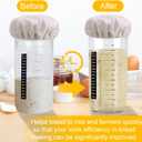 3 x Vodolo 100% Cotton Sourdough Jar Cover,5 PCS Reusable Sourdough Bread Proofing Starter Jar Cloth Covers for Most Glass Mason Sour Dough Crock