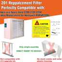 2-Pack MERV 13 Pleat Furnace Filter - Only Compatibility with April-air 201 HVAC AC 2200 2120 2250 Space-Gard and Fit Honeywell POPUP2200 air filter (Actual size 21''1/5x25''1/25x5''15/64 inch)
