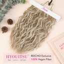 REECHO Clip in Hair Extensions, 4PCS Hair Extensions 12" Short Curly Wavy Blonde hair extensions Invisible Lace Weft Natural Soft Hairpieces for Women Dark Blonde with Highlights