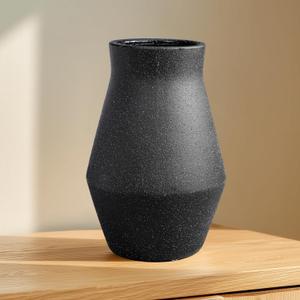 Black Ceramic Vase, 11 Inch
Farmhouse Pottery Flower Vase for Table, Living Room and Entryway Home Decor