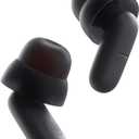 Ear Plugs for Sleeping All-Night Wear without Ear Pain Side Sleeper Patent Qufits Eartips Ultra-Comfy Reusable Earplugs for Sleep, Focus, Study, Travel, 23dB Noise Reduction - Black