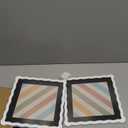 10x10 Wavy Picture Frame With Mat For 8x8, Wavy Edge Wooden Picture Frame with Real Glass - Wall Mount and Tabletop Display, Black, 2 Pack