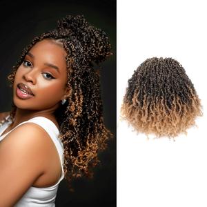 GIX Yanky Twist Crochet Hair - 6 Inch 8 Packs (30 Strands/Pcs) Ombre Blonde Pre-twisted Fluffy Spring Mini Twist Short Bob Passion Twist, Crochet Braids Braiding Hair (6 Inch, T27-8P)