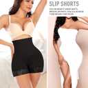 Werena Tummy Control Shapewear Shorts for Women Seamless High Waist Body Shaper Panties Shaping Underwear Under Dress (Black, L)