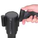 Amazon Basics Premium Crowd Control Stanchions with 6.5 ft Retractable Belt, Easy Assembly, Sturdy, Black, Pack of 2