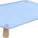2 x Large Elevated Cat & Dog Bowl Stand,3 inch Height Raised Feeder Compatible with Most Automatic Pet Feeders & Water Fountains, Anti-Slip & Spill-Proof Large Pet Food Tray,17 x 12 Inches (Blue)