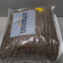 MYSKY HOME Boho Couch Cover Chocolate Sofa Covers with White Tassel Farmhouse Sofa Slipcover Simple Couch Protector for Dogs Chenille Sectional Couch Covers L Shaped Couch Cushion Covers, 91"x 134"