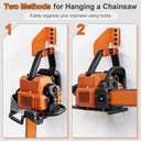 4 Pack Chainsaw Hanger and String Trimmer Hanger Set Weed Trimmers Hooks for Heavy Duty Chainsaw Holder Trimmer Rack Wall Mount Garage Organization Storage Shed Organizer