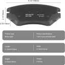 Premium Ceramic Disc Brake Pad Set - Compatible with Select Buick Cascada, LaCrosse, Regal; Cadillac ELR; Chevrolet Equinox, Impala, Malibu; GMC Terrain; Saab 9-5 + More; FRONT