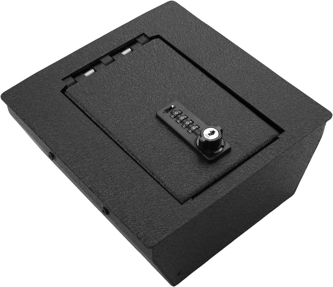 Center Console Gun Safe Vault - KEREN Vehicle Safe Vault Compatible with Toyota Grandhighlander 2024-2026, Anti-Theft High Security Armrest Lock Box with 4-digit Lock with Password Retrieval Key.