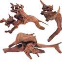 WDEFUN Natural Driftwood Aquarium Decor, 7-11 Inch Large Pieces for Fish Tank, Reptile Accessories, 3-Pack