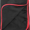 REDCAMP Large Waterproof Stadium Blanket for Cold Weather, Soft Warm Fleece Camping Blanket Windproof for Outdoor Sports, Blue/Red (Outer Black/Inner Black)