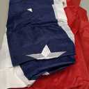 Jayus US Bunting Flag 3x6 FT - Embroidered Stars USA American Pleated Fan Flag - Patriotic Half Fan Banner with 3 Brass Grommets for 4th of July & Memorial Day Party Outdoor