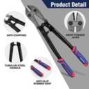 WORKPRO 18" Bolt Cutter, Chrome Molybdenum Steel Blade, Heavy Duty, Soft Rubber Grip & WORKPRO W017004A Bolt Cutter, Bi-Material Handle, 14", Red&Blue