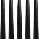 2 Pack Elegant Black 12 Inch Taper Candles - Pack of 12 Premium Unscented, Dripless & Smokeless Hand-Dipped Candles for Birthday, Wedding or Dinner Decorations and Formal Candlelighting