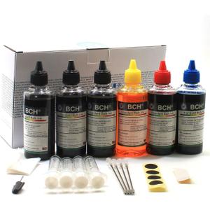 BCH 600ml Printer Ink Refill Kit for Canon Inkjet Printers - Compatible with PG-240 243 245 CL-241 244 246 XL Refillable Ink Cartridges - 6 Bottles x 100ml Bulk Ink Printer Refill