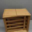 9 Tier Bamboo Shoe Rack, Foldable 9 Tier Bamboo Corner Shoe Rack, Space-Saving Organizer for Shoes, No Assembly Narrow Shoe Shelf for Entryway Closet Dorm (Wood Color)