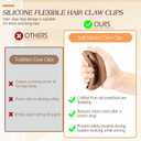 3PCS Cloud Claw Clips for Women, Unsnappable Soft Hair Claws for Lying Down & Driving |Strong Hold Hair Claws for Thick Curly Hair | Cozy Hair Accessories for Sleeping & Valentine's Day Gifts