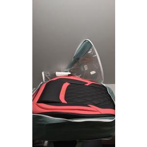 Leather Car Seat Covers Full Set, Automotive Seat Covers 5 Seats, Fit for Most Cars SUV and Most Sedans Pickup Truck, Comfort Breathable Waterproof Full Wrapping Edge Seat Covers (Black & Rose)