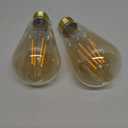 Philips LED 75W ST19 2-Pack Vintage Edison Amber (2000K) 700 Lumen (8.8W = 75W) Dimmable Flicker-Free Light Bulbs