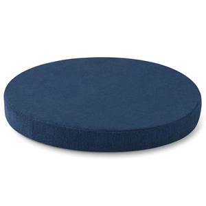 Tromlycs 14 Inch Round Bar Stool Cushion Non-Slip Foam Seat Pad Removable Cover for Circle Chairs (14x14 Inches, Navy Blue)