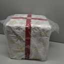 Christmas Lighted Best Gift Boxes Surprise,50 Warm White LED Lights.White Snowflake Velvet Gift Box&Red Bow,Turned On,Top of The Box Opens to Reveal Santa Claus.Indoor Christmas Home Yard Lawn Decor