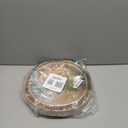 Whalehub Round Rattan Serving Tray with Handles,2 Hand Woven Basket, Home Decor Organizer Tray for Breakfast, Tea, Snack, Fruit, Coffee, Storage (Large + Medium)(14.17inchX2.3inch+11.9inchX1.7inch