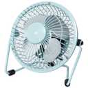 GPX Mini 4" USB Personal Fan, Compatible with Computers, Laptops, Portable Chargers, Blue (AU25BU)