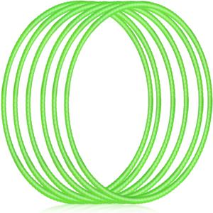 Poen 10 Pcs Exercise Hoop for Kids Detachable Adjustable Plastic Toy Colored Hoop Circles Playground Toys for Teens Games Gymnastics Dog Agility Equipment Party Decor, 28 Inch(Green)