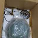 Milk Glass Ceiling Light Fixture - Antique Brass Semi Flush Mount Pendant Light for Kitchen, Hallway, and Bedroom (Green, 9 inch)