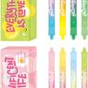 2 x Dual Tip Pastel Highlighters, 8 Colors, 4-Pack, No Bleed Quick Dry Ink, Chisel and Bullet Tips (DOpamine+macarom).