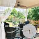 RYB HOME 2 Panels Garden Netting Size Adjustable Porch Screen Mesh Outdoor Curtains Lightweight Mosquito Curtains for Patio Gazebo Pool Hut Bug Netting, White, 59 inches Wide x 108 inches Long