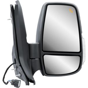 Passenger Right Side Door Mirror Power Adjustment and Heated Glass With BLIS (Blind Spot Sensor) Signal Light Manual Folding for Ford Transit T150 T250 T350 T350HD from 2010 to Onward