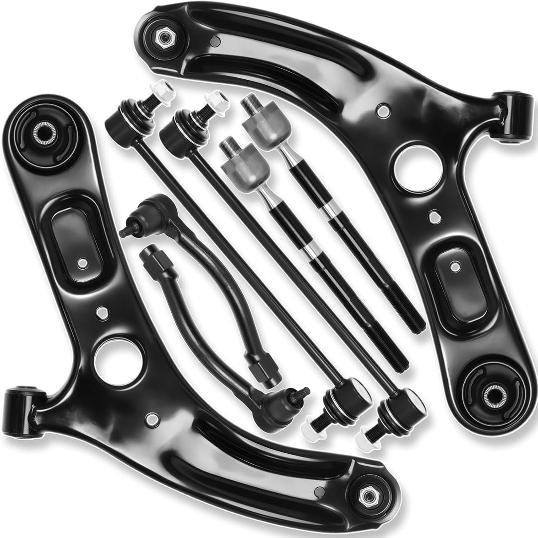 8pc Front Lower Control Arm Ball Joint Tie Rod Sway Bar End Link Compatible with Kia Forte Forte5 Forte Koup 2014 2015 2016 2016 2017 2018#OE K623741 K623742 K750523 ES801064 EV801061
