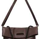 Large Tote Bags for Women Hobo Crossbody Purses Leather Shoulder Handbags Work Ladies Bags with Adjustable Strap (Y1-darkbrown)