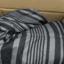 Amazon Basics 5-Piece Lightweight Microfiber Comforter Set with Sheets, Bed-in-a-Bag, Gray Calvin Striped Bedding, Twin/Twin XL