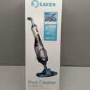 Saker Handheld Pool Vacuum for Above Ground Pool, Cordless Pool Cleaner with Telescopic Pole, 18.5 GPM Powerful Suction, 60-Min Runtime Rechargeable for Inground Pools, Spas, Hot Tubs