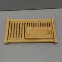 Bamboo Bread Slicer, Adjustable Bread Slicer Guide with 3 Thickness Size, Foldable Compact Chopping Cutting Board, Great for Homemade Bread, Cakes, Bagels