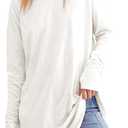 IPMQ Women's Long Stretchy Tops White, M