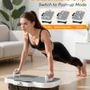 Zoomsnail Vibration Plate Exercise Machine, 8000 Vibrations/min Adjustable Fitness Platform, 400 Lbs Capacity Whole Body Workout Extra Large Size Platform with Bluetooth for Weight Loss, Women & Men
