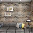 Art3d 10-Pack 52.5 Sq.Ft Faux Brick 3D Wall Panels Peel and Stick in Gray Brown, Self Adhesive Waterproof Foam Wallpaper for Bedroom, Bathroom, Kitchen